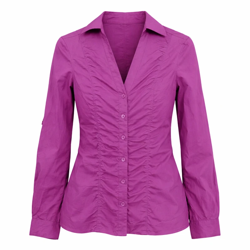 شومیز آستین بلند یقه برگردان زنانه مدل 3839