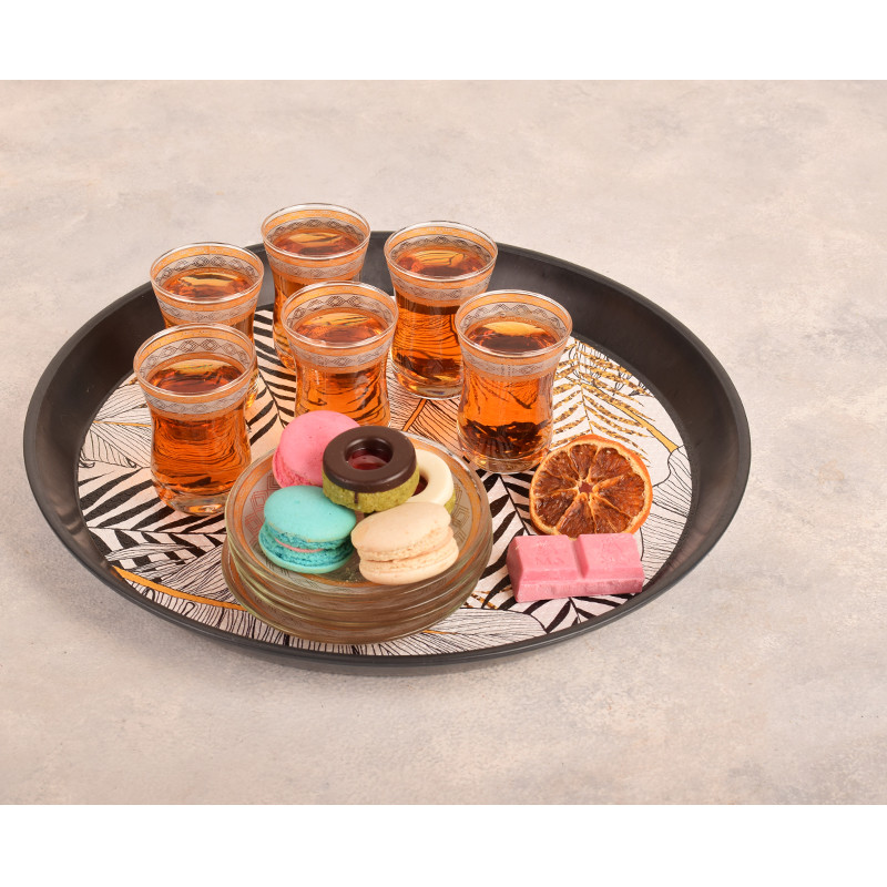 سینی مهروز مدل S-6002-27 طرح برگ