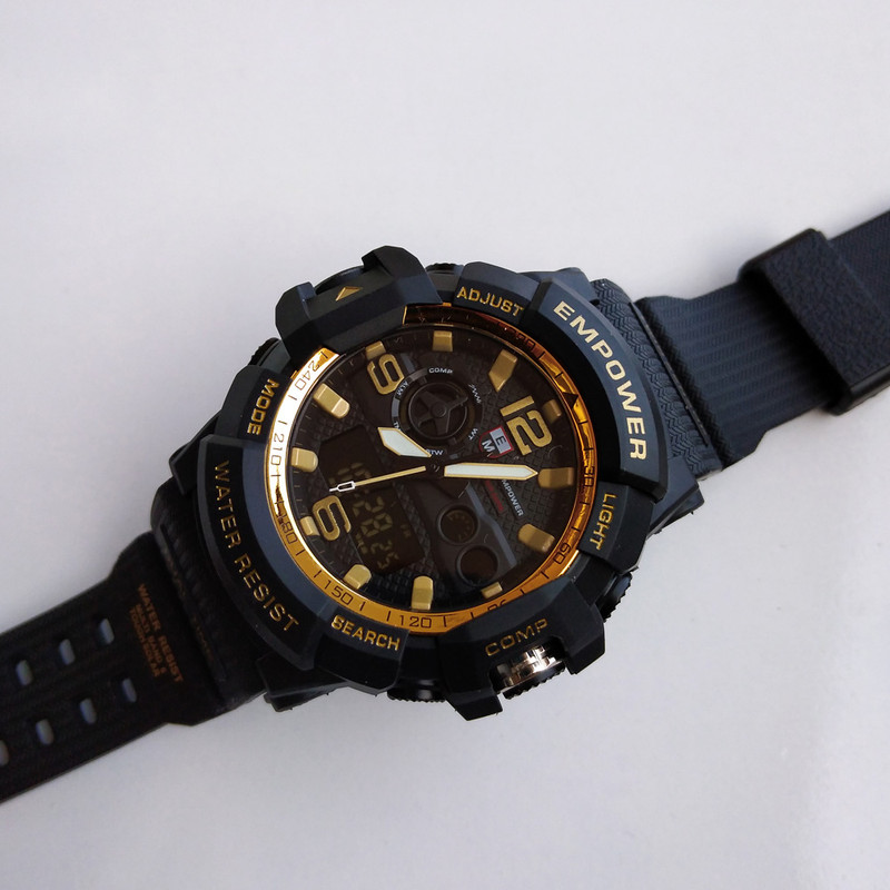 ساعت مچی عقربهای مردانه امپاور مدل دوزمانه کد 200 ساعت مچی عقربهای مردانه امپاور مدل دوزمانه کد 200