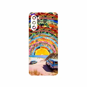 MAHOOT Collage of Orange Sky Cover Sticker for Motorola Moto G52