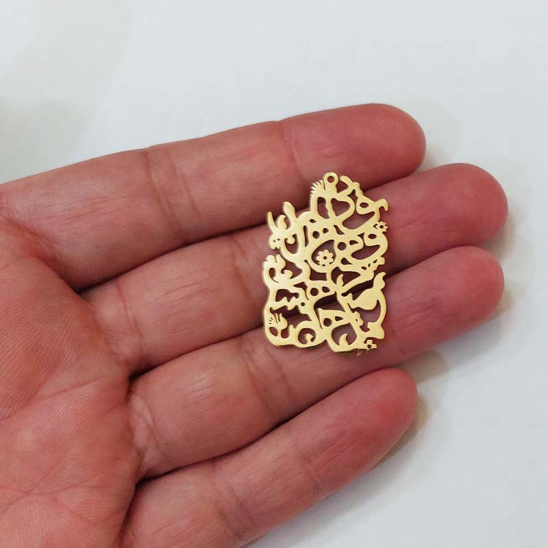 آویز گردنبند دخترانه مدل شعر عاشقانه کد 204