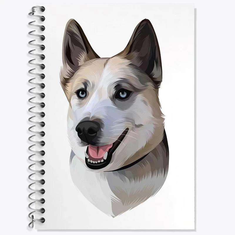 دفتر زبان 50 برگ خندالو مدل سه خط طرح سگ کد 28263