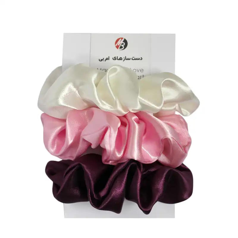 کش مو زنانه مدل بنفشه مجموعه سه عددی