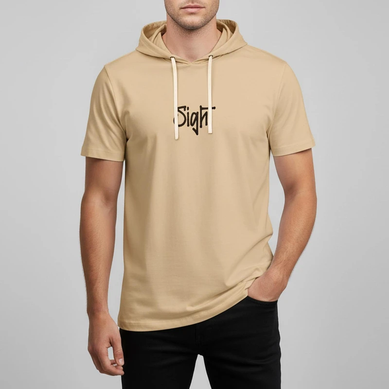 تی‌شرت کلاه‌دار آستین کوتاه مردانه مدل 14040311