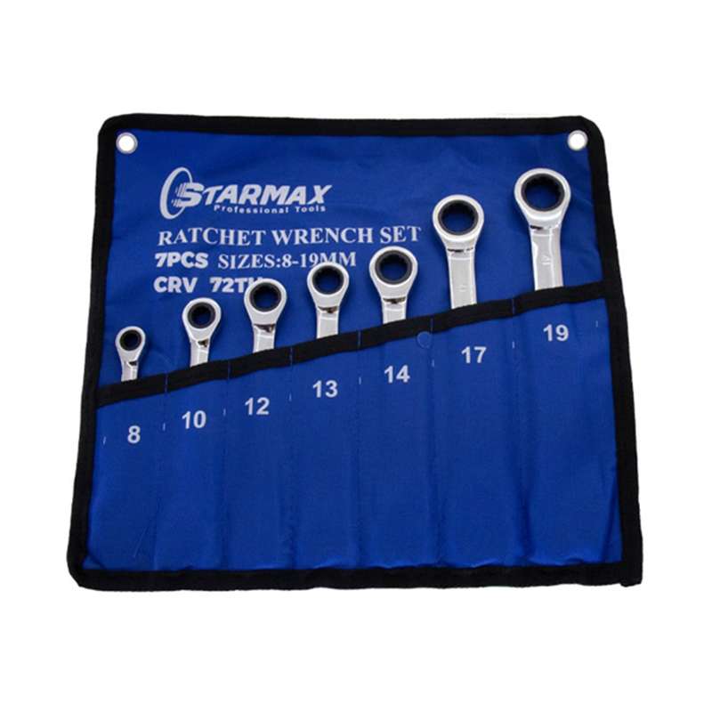 آچار یکسر تخت و یکسر جغجغه ای استارمکس مدل SHO-11S007S مجموعه 7 عددی