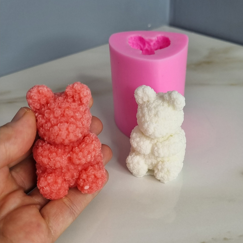 قالب شمع مدل خرس تدی گل گلی کد C 06CM قالب شمع مدل خرس تدی گل گلی کد C 06CM