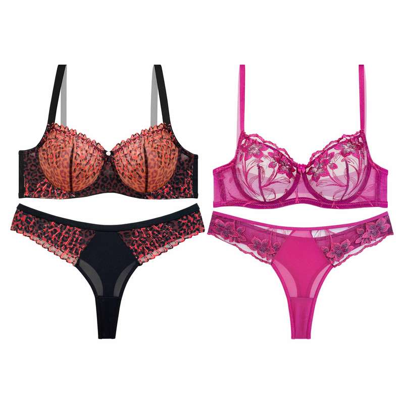 ست شورت و سوتین زنانه نوشه پوش کد 84011-84007 مجموعه 2 عددی