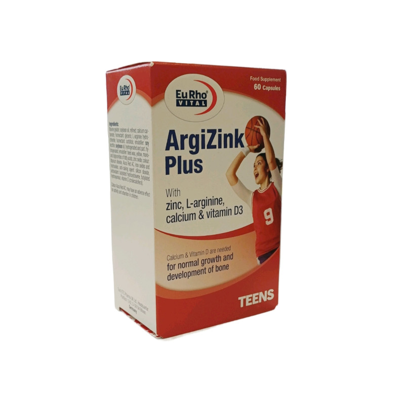 کپسول آرژی زینک پلاس یوروویتال - بسته 60 عددی