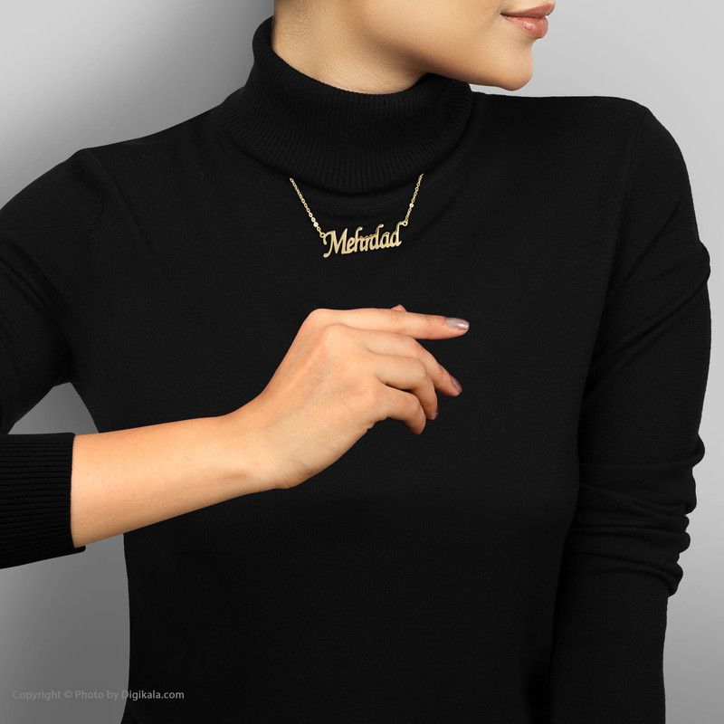 گردنبند آی جواهر طرح نام مهرداد انگلیسی کد 1100107GE