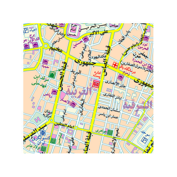 نقشه گیتاشناسی شهرکربلا کد589 نقشه گیتاشناسی شهرکربلا کد589
