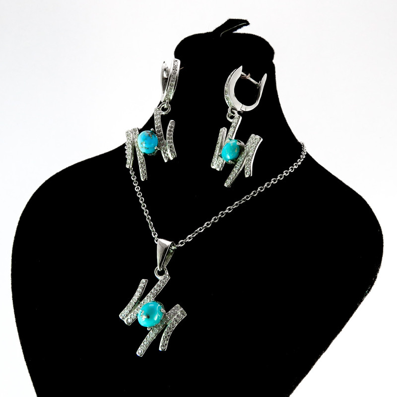 نیم ست نقره زنانه کد AV094-2