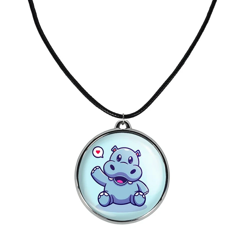 گردنبند خندالو مدل حیوانات بامزه اسب آبی کد 2966829669