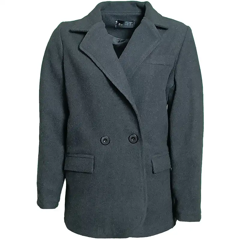 پالتو زنانه بی تی مدل فوتر پوستی کد Ch247 رنگ ذغالی