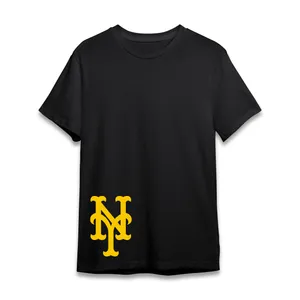 تی شرت آستین کوتاه زنانه مدل NY کد P055 رنگ مشکی