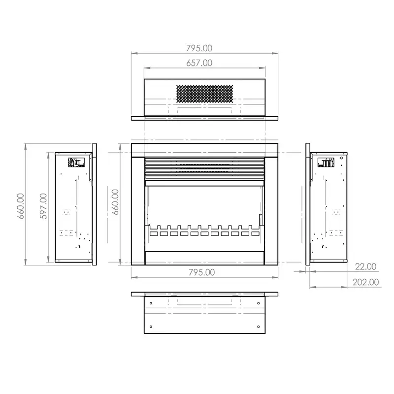 شومینه برقی شومینه آوالون مدل بوفالو