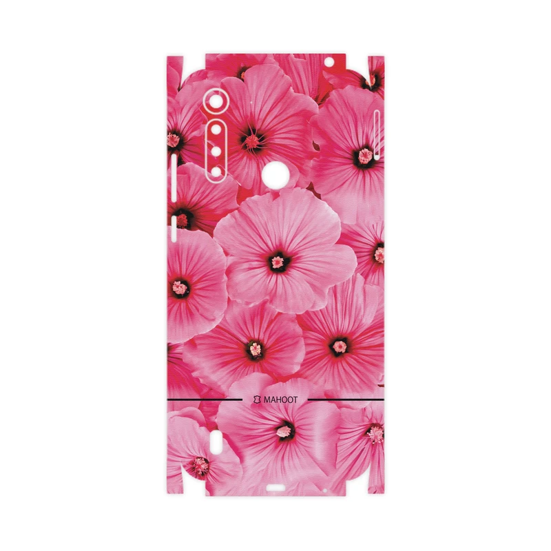 برچسب پوششی ماهوت مدل Pink-Flower-FullSkin مناسب برای گوشی موبایل موتورولا Moto G8 Power Lite