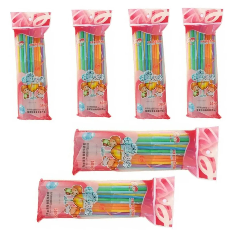 نی نوشیدنی یکبار مصرف مدل 06 شش بسته 50 عددی