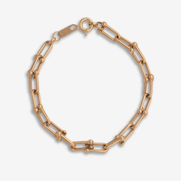 دستبند زنجیری طلا 18 عیار زنانه حافا گلد مدل تیفانی کد br010