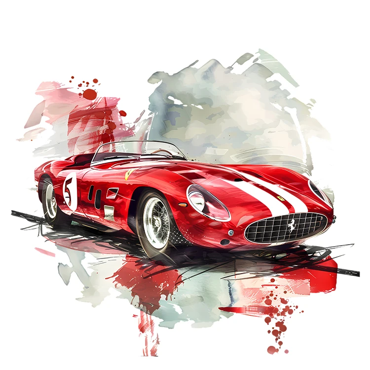 استیکر پارچه و لباس پاد آفرین مدل ماشین اسپورت کد S2666