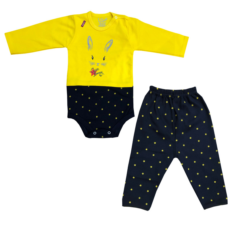 ست بادی و شلوار نوزادی مدل خرگوش