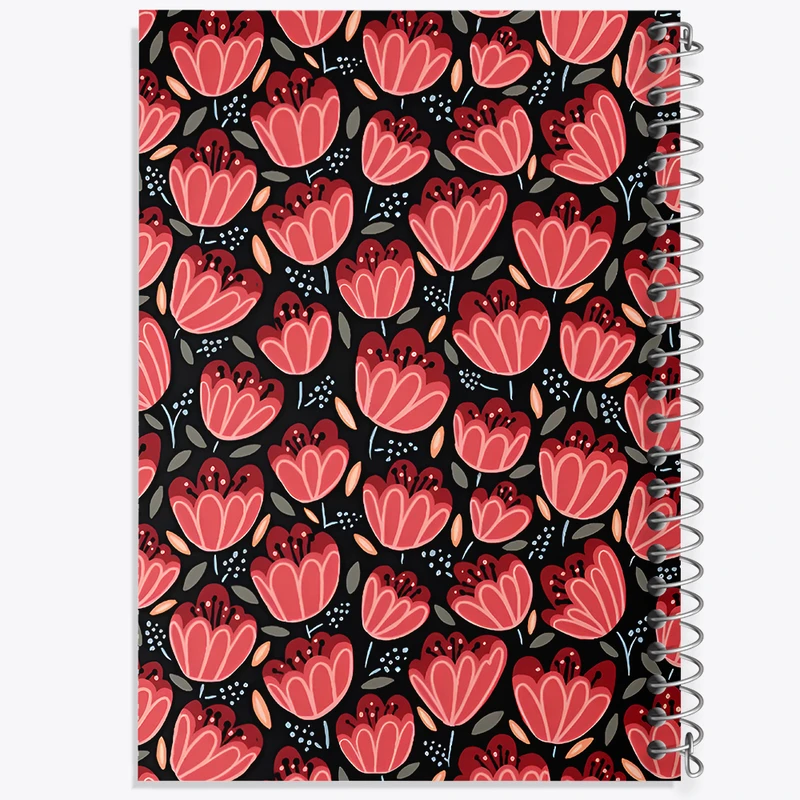 دفتر ژورنال نویسی 50 برگ خندالو مدل نقطه ای طرح پترن گل گلی کد N4580