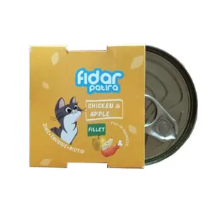 کنسرو غذای گربه فیدار پاتیرا مدل مرغ و سیب وزن 120 گرم