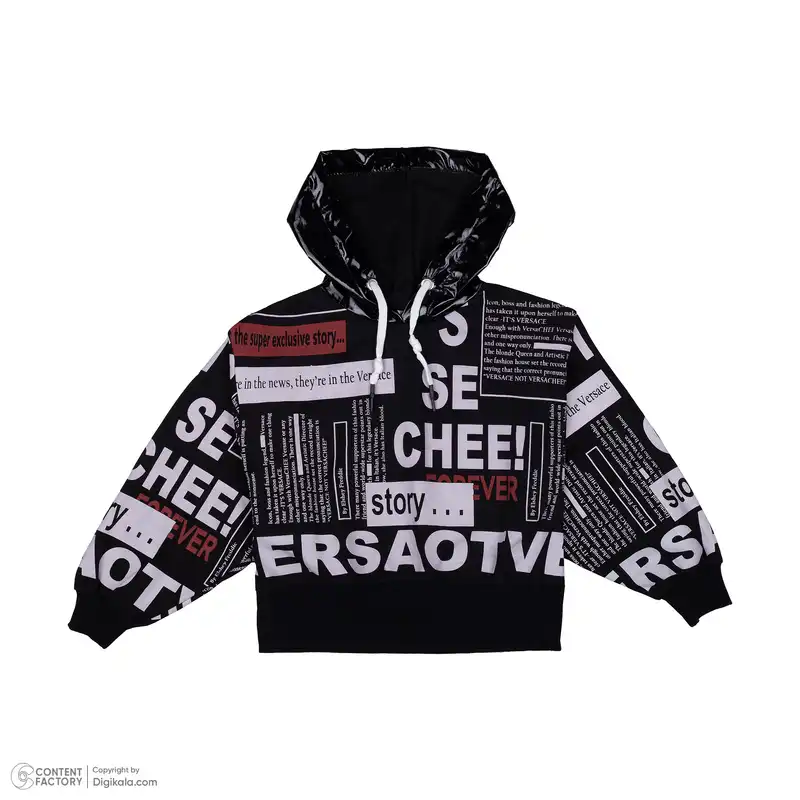 هودی کراپ زنانه مدل 9520 رنگ مشکی