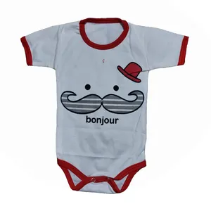 بادی آستین کوتاه نوزادی  طرح سیبیل