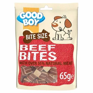 تشویقی سگ گودبوی مدل beef bites وزن 65 گرم