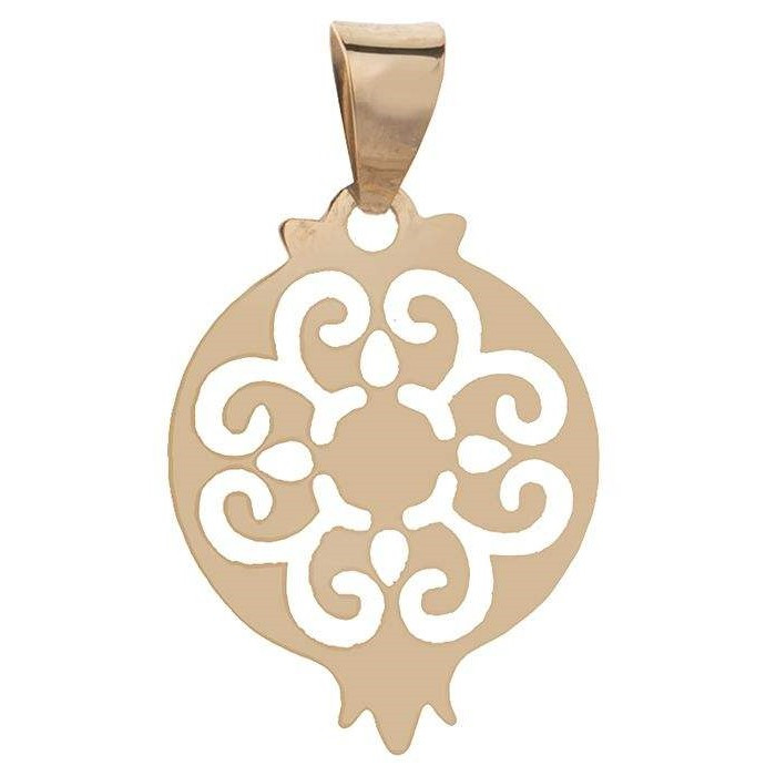 آویز گردنبند طلا 18 عیار زنانه قیراط طرح انار کد GH4350