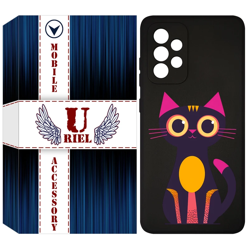 کاور یوریل مدل قاب KSH کد 46 طرح گربه مناسب برای گوشی موبایل سامسونگ Galaxy A33 5G