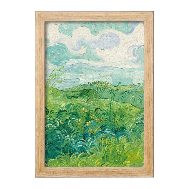 تابلو خندالو مدل مزارع گندم سبز ونسان ونگوگ (Van Gogh) کد 36800