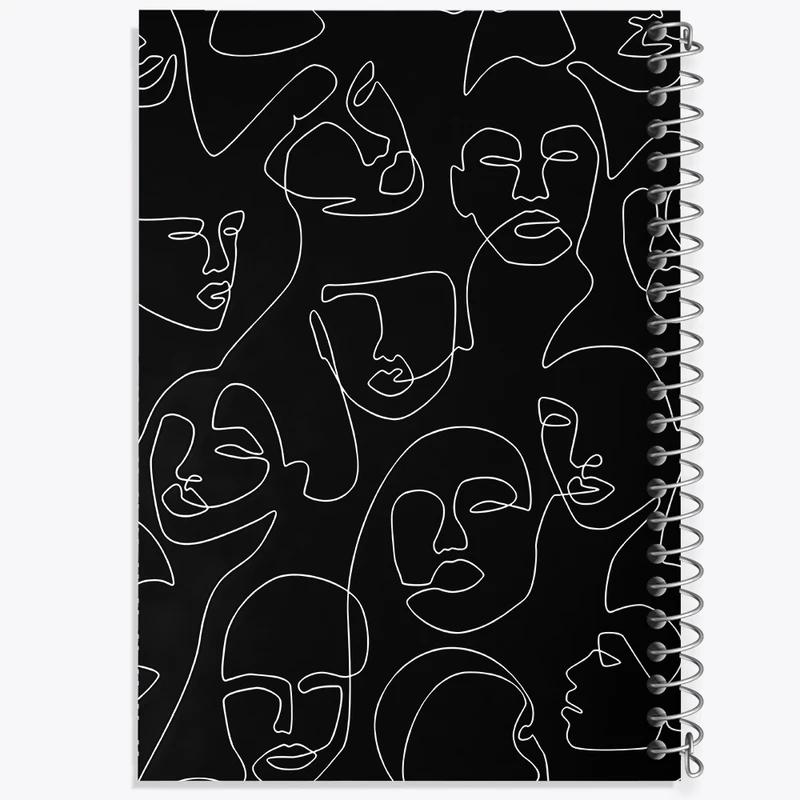 دفتر مشق 100 برگ خندالو طرح صورتک مینیمال کد N2631