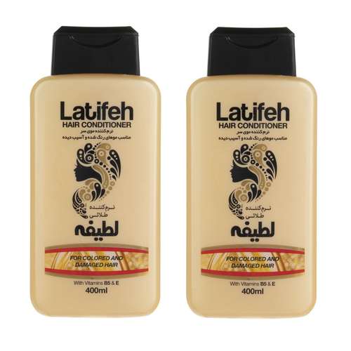 نرم کننده مو لطیفه مدل GOLD حجم 400 میلی لیتر مجموعه 2 عددی