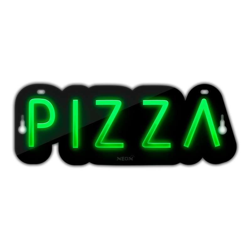 چراغ دیواری نئون دیزاین مدل Pizza-Text-BL_GR