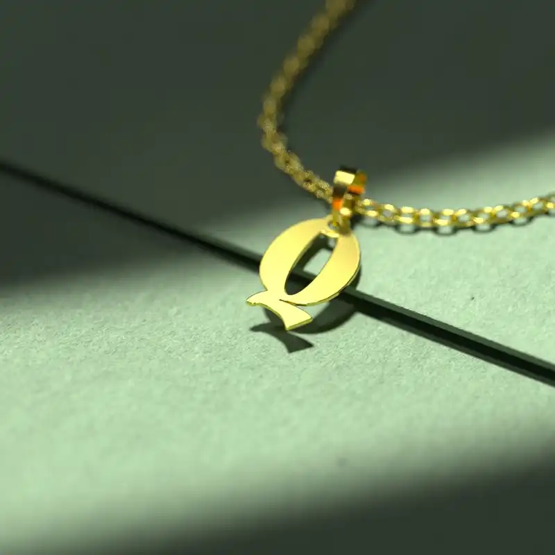 گردنبند طلا 18 عیار زنانه مدوپد مدل حرف Q کد H3-1-1563