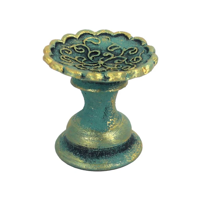 جاعودی سفالی دست نگار طرح اسلیمی مدل پایه دار