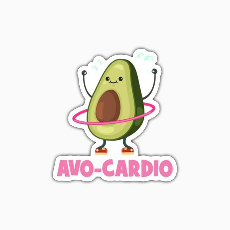 استیکر لپ تاپ و موبایل بووم طرح آووکادو مدل Cardio کد FD6