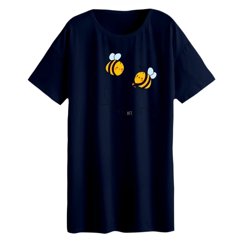 تی شرت لانگ آستین کوتاه زنانه مدل زنبور کد 4