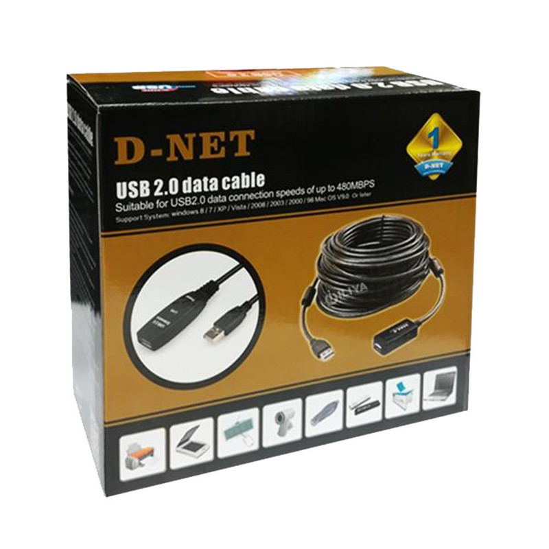 کابل افزایش طول USB دی نت مدل UF533 طول 15 متر