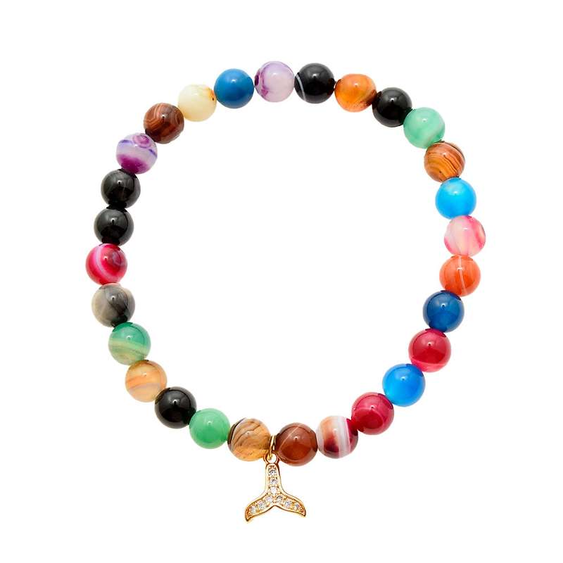 دستبند زنانه دلنار گالری مدل سنگ عقیق و پری دریایی دستبند زنانه دلنار گالری مدل سنگ عقیق و پری دریایی