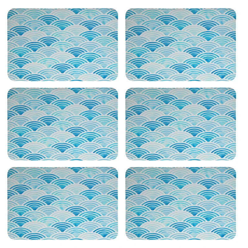 زیربشقابی طرح موج کد 9039 بسته 6 عددی 