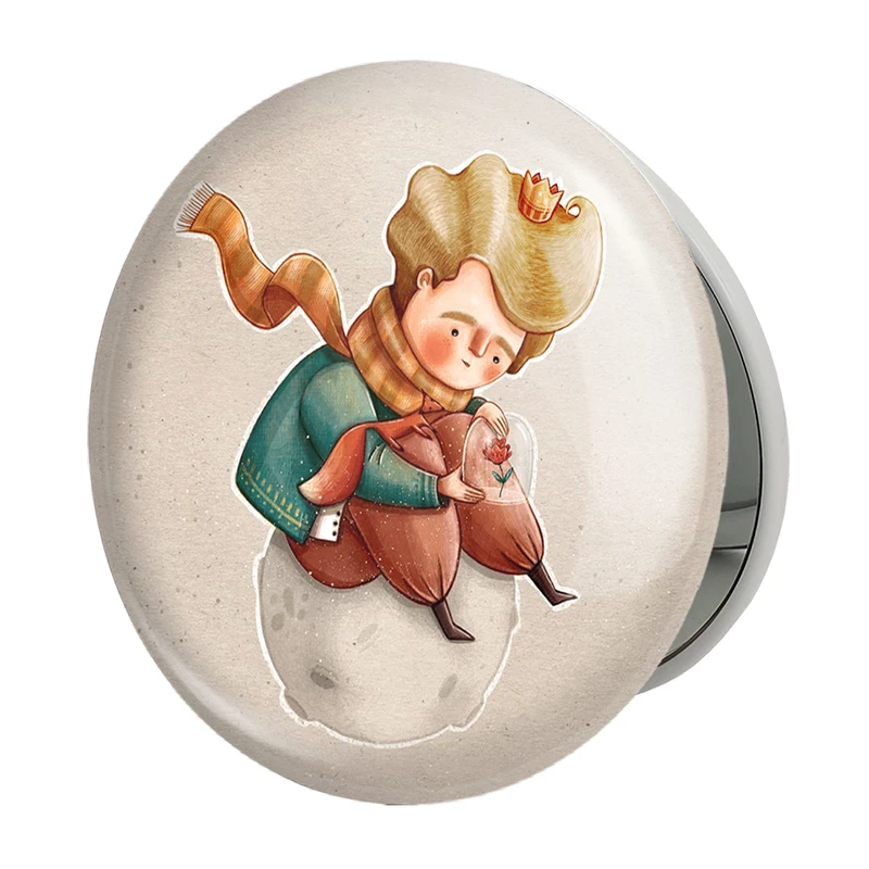 آینه جیبی خندالو طرح شازده کوچولو مدل تاشو کد 25767 