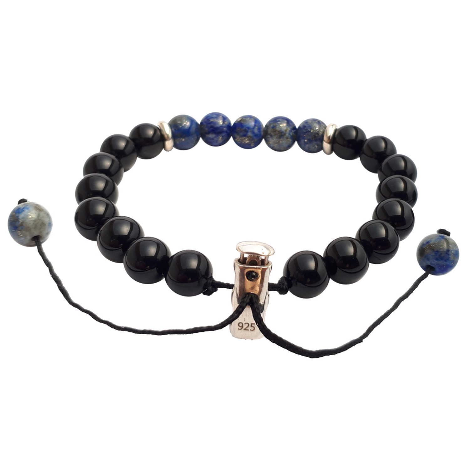 دستبند نقره پرمون مدل لاجورد