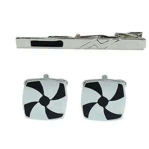 ست دکمه سردست و گیره کراوات مردانه سیی 1966 مدل کلاسیک کد 1008.19