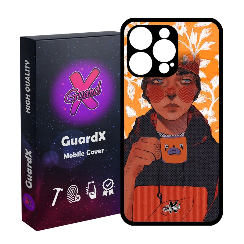 کاور گارد ایکس طرح Girl مدل قاب Glass10319 مناسب برای گوشی موبایل اپل iPhone 15 Pro Max