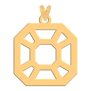 آویز گردنبند طلا 18 عیار زنانه فرشته مدل اسلیمی WNL-000040