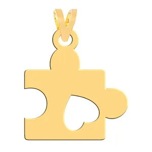 آویز گردنبند طلا 18 عیار زنانه فرشته مدل پازل قلب WNL-000365