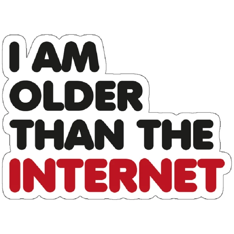 استیکر لپ تاپ مدل I am older than the internet