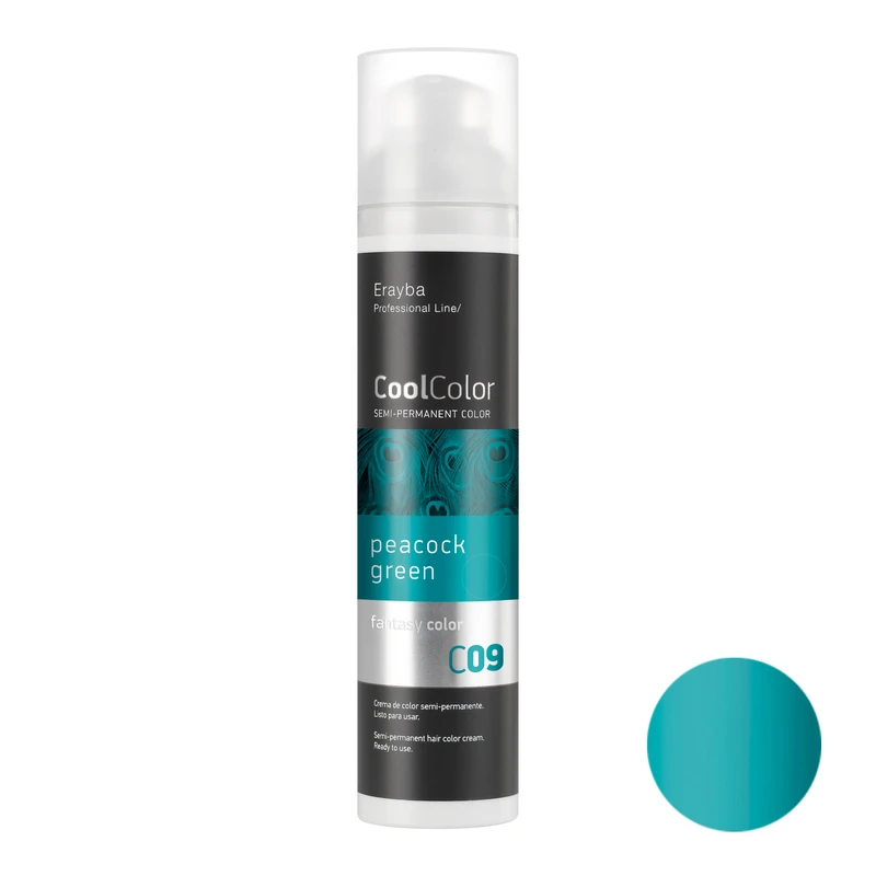 کرم رنگ مو ارایبا شماره c09 حجم 100 میلی لیتر رنگ سبز طاووسی